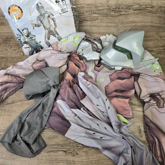 Disguise Overwatch Genji Halloween Muscle Costume Helmet Mask Childs XL (14-16) - Picture 3 of 8